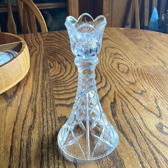 Imperial Crystal Candle Sticks and Candle Holder Mint Condition - Picture 2 of 5